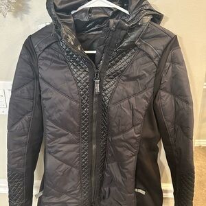 Athleta Black Quilted Puffer Jacket